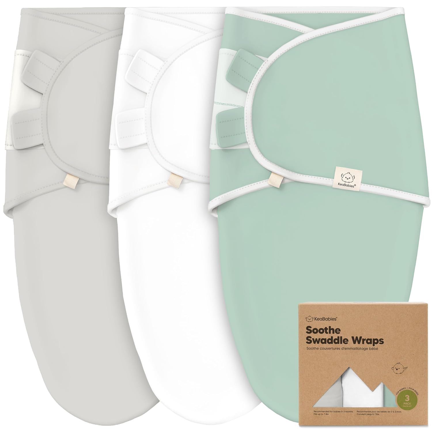 3-Pack Organic Baby Swaddle Sleep Sacks - Swaddles for Newborns, Infant 0-3 Months, Baby Girls