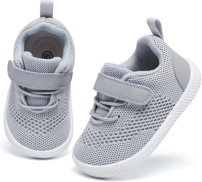 MORENDL Toddler Sneakers Baby Boys & Girls Barefoot Shoes Lightweight Breathable Walking Running Tennis Athletic Sport Shoes