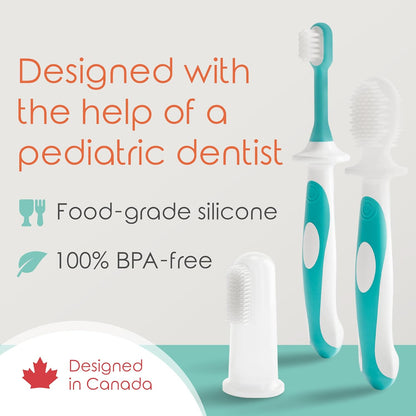 Cherish Baby Care Baby Toothbrush & Toddler Toothbrush Set (0-2 Years) - BPA-Free & Safety-Tested