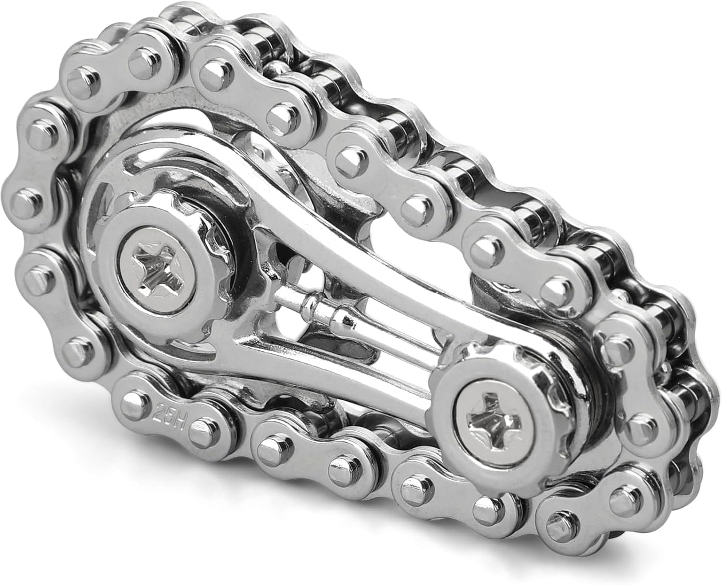 Sprocket Fidget Chain Bike Bicycle Spinner Toy for Kids Adults, Gear Hand Roller Strengthener for Boy Man, EDC Novelty Finger Spinner Desk Toy for Stress Relief, Cool Birthday Gift Party Favor