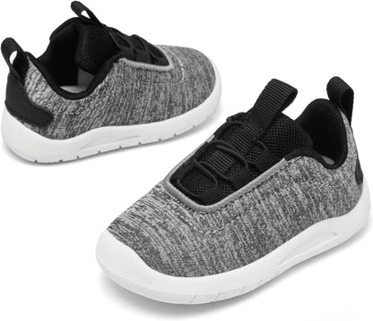 MORENDL Toddler Slip On Sneakers Baby Walking Shoes Non-Slip Breathable Unisex Pink Mesh Lace-Up Athletic Sneakers Infant Running Shoes