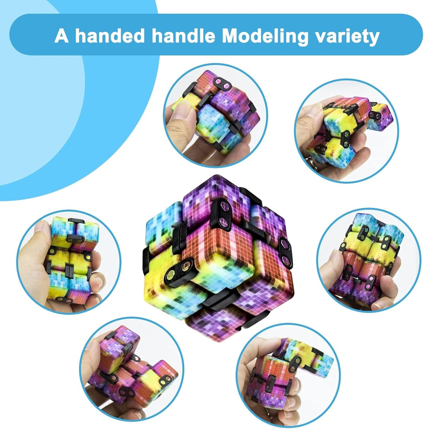 Infinitycube Fidget Toy Stress Relieving Fidgeting Game for Kids and Adults,Cute Pocket-sized