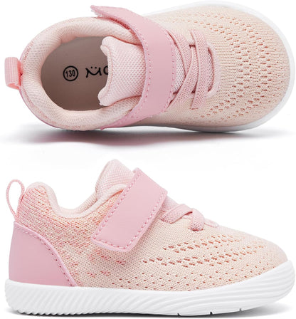 MORENDL Toddler Sneakers Baby Boys & Girls Barefoot Shoes Lightweight Breathable Walking Running Tennis Athletic Sport Shoes