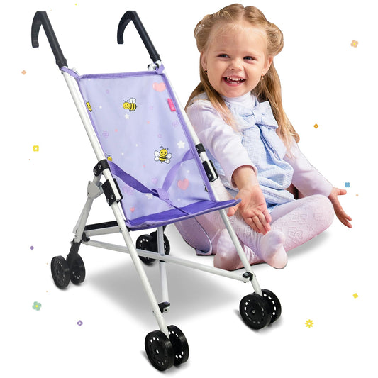 Anivia Stroller Toy Collection Doll Stroller Baby Doll Accessories for Toddlers 1-3Heart Design