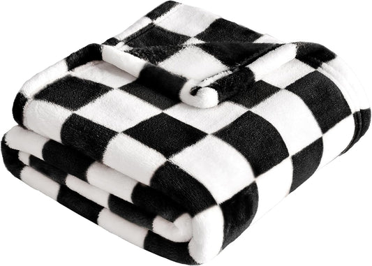 Yurhap Checkered Baby Blanket Fleece Baby Blankets for Boys Girls, Ultra Soft Cozy Fluffy Infant