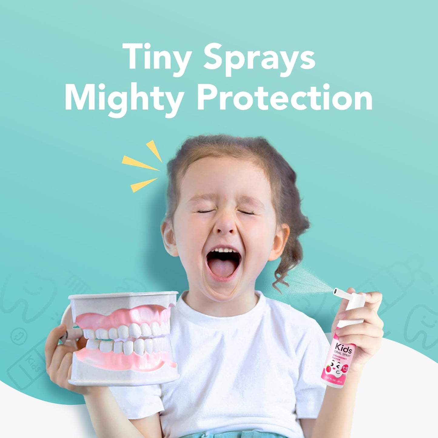 LAB52 Kids Oral Spray, Toddler Toothpaste Helper for Daily Oral Care and Fresh Breath, Children