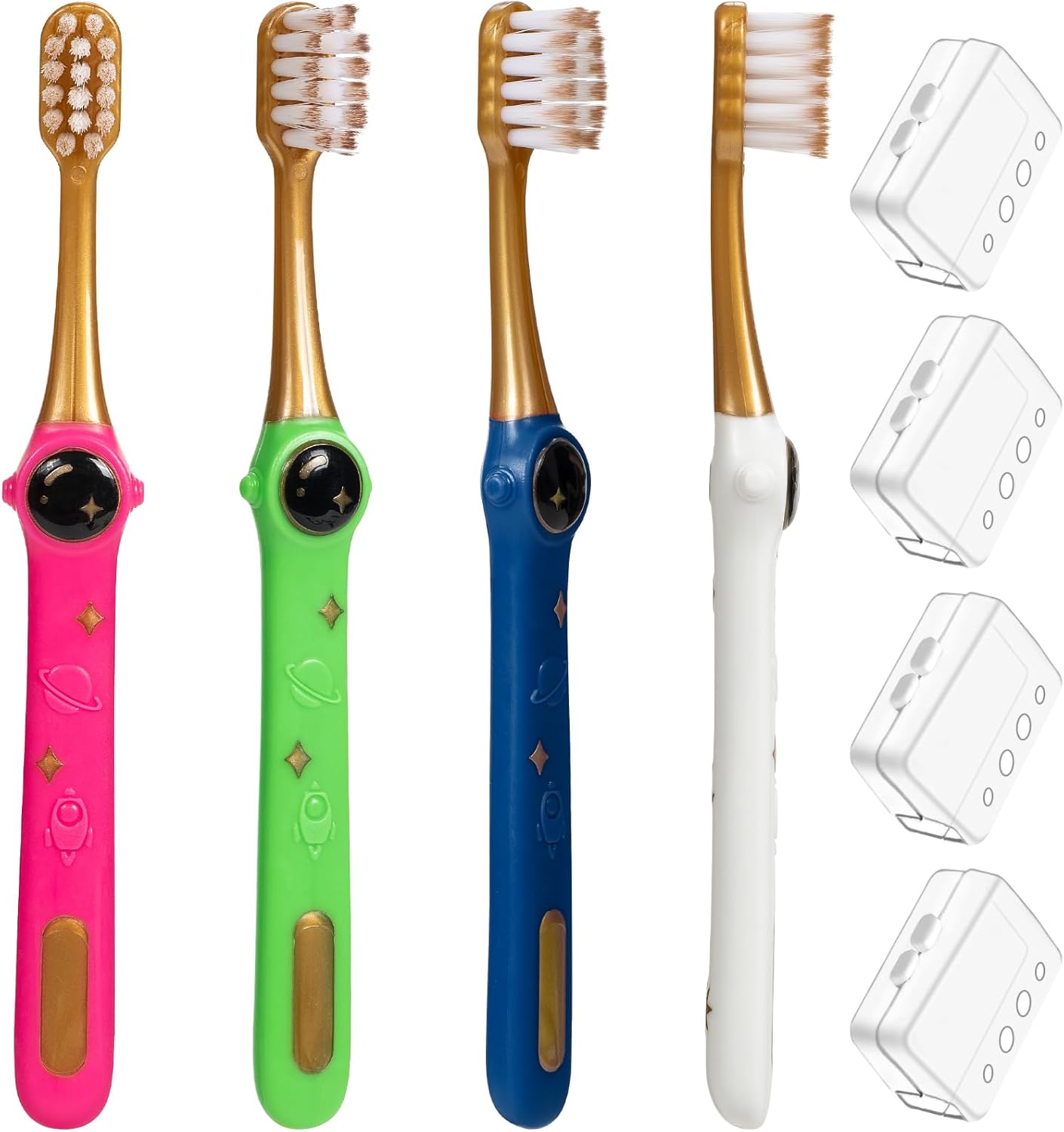 Toddler Toothbrush, Kids Toothbrush, Galactic Adventures Style, Toddler Age 2-4 and Up, Soft
