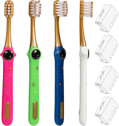 Toddler Toothbrush, Kids Toothbrush, Galactic Adventures Style, Toddler Age 2-4 and Up, Soft