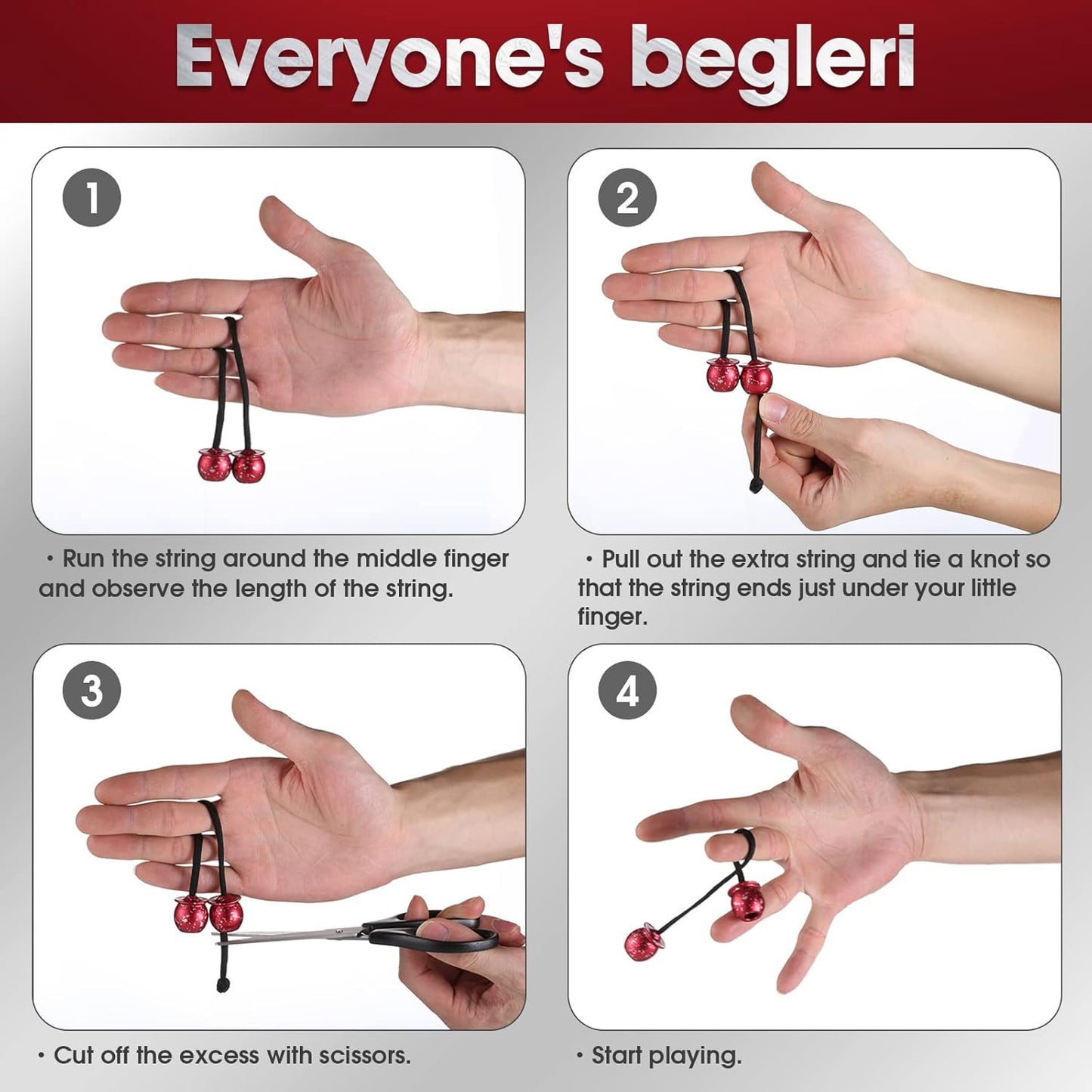 Begleri Fidget Beads - Worry Fidget Beads Spin & Bump - Made of Aluminum Alloy - for Men Women Youngs Skill Players Creates a Bit of Magic for You (Calabash)