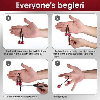 Begleri Fidget Beads - Worry Fidget Beads Spin & Bump - Made of Aluminum Alloy - for Men Women Youngs Skill Players Creates a Bit of Magic for You (Cala-Black&White)