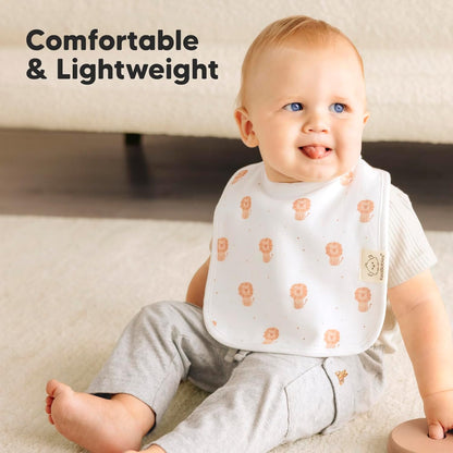 KeaBabies 8-Pack Organic Baby Bibs for Boys, Girls - Super Absorbent Cotton Drool Bibs for Baby Girl & Boy, Teething Toddler, Drooling Newborn, Ultra Soft & Machine Washable (Wilderness)