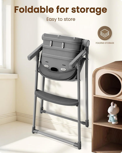 Foldable High Chair, High Chairs for Babies and Toddlers, Dining Chairs and Eating Chair with