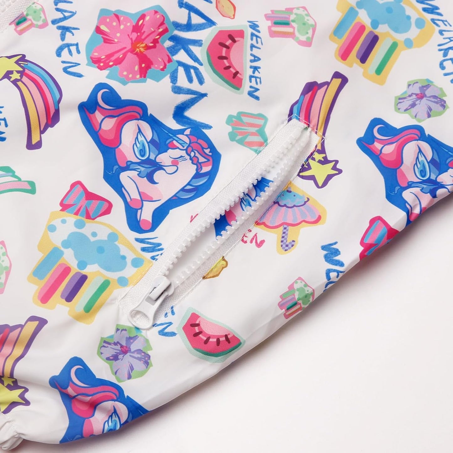 WELAKEN Lightweight Jacket for Girls Kids & Toddler II Girls' Print Water-Resistant Jacket