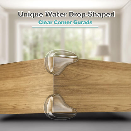 12 Pack Corner Protector Baby Clear Corner Guards Sharp Corner Cover Bumper Stop Head Injuries Tables, Furniture & Sharp Corners Baby Proofing