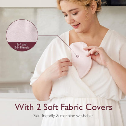 Momcozy Larger Breast Therapy Packs, Hot and Cold Breast Pads with 2 Soft Covers, Breastfeeding