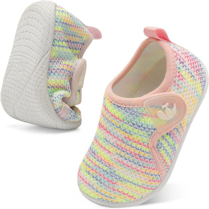 FEETCITY Toddler Walking Shoes Slip On Toddler Shoes Boys Girls Kids Sports Sneakers Casual School Shoes Barefoot Shoes