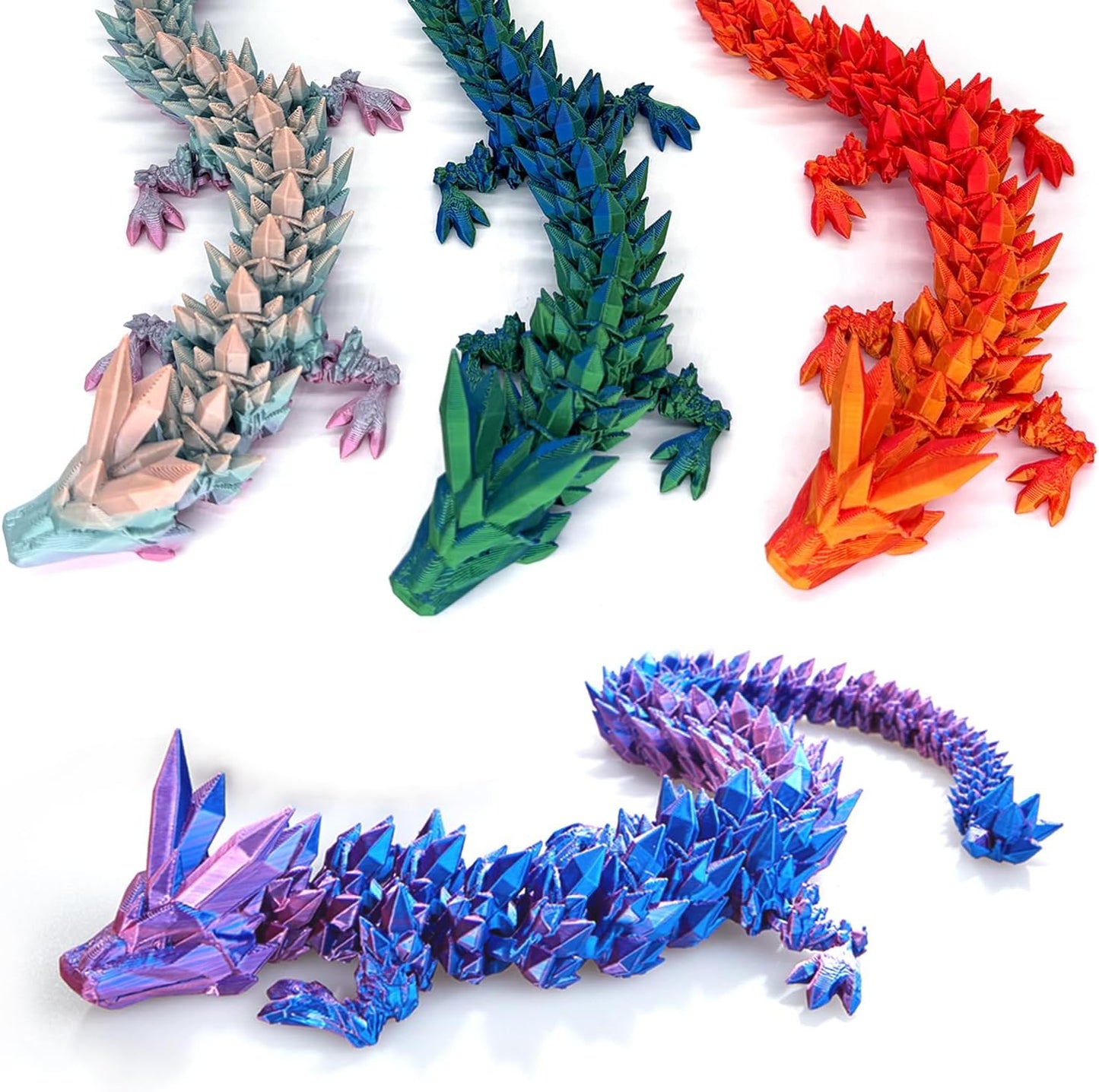 Easter Eggs 3D Printed Dragon Egg Dragon Eggs with Dragon Inside Fidget Toys Pendant Desk Decorative Easter Egg Fillers Easter Gifts for Boys Kids Home Office Decor(Color Mixing-A)