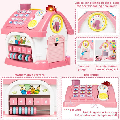Marstone Toddler Toys for 1 Year Old Girl Gifts: First 1st Birthday Gifts for Girls and Boys, 8-in-1 Musical Learning House Montessori Baby Toys 6-12 12-18 Months, Educational Toddler for Ages 0-2