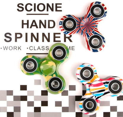 SCIONE 12 Pack Fidget Spinner Toy, Finger Spinner Fidget Pack-Anxiety Toys Stress Relief Reducer- Party Favors for Kids/Adults Birthday Party Favor Goodie Bag Stuffers Classroom Prizes