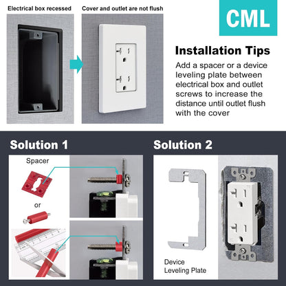 CML Screwless Wall Plates, 120 Pack Decorator Light Switch Covers, 1-Gang Decor Outlet Switch Plate, Standard Size 2.91”x4.68”, Impact Resistant, UL Listed, White