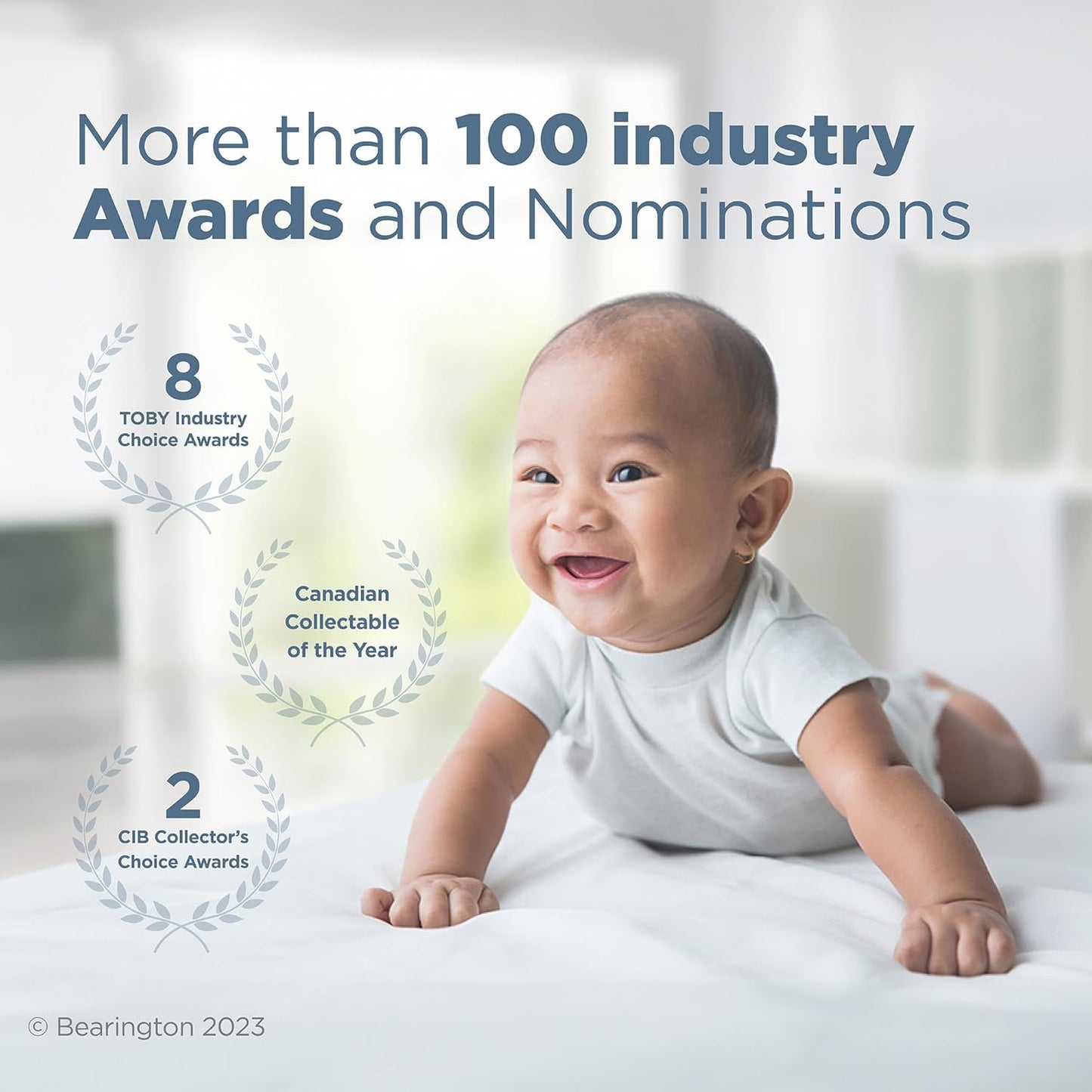 Bearington Baby Lil' Waggles, 5.5 Inch Blue Puppy Dog Plush Stuffed Animal, Soft Baby Boy Rattle - Newborn Boy Toys - Newborn Rattle