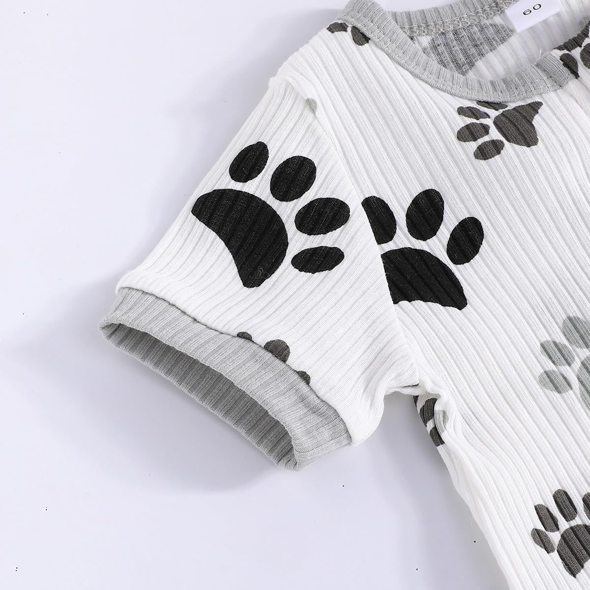 Bafeicao Unisex Baby Boy Girl 2 Pack Rompers Short Sleeve 2 Way Zipper One Piece Jumpsuits Clothes Sets