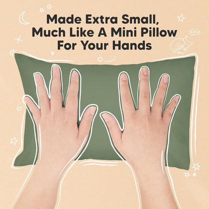 Mini Toddler Pillow with Pillowcase - 9x13 My Little Dreamy Travel Kids Pillow for Sleeping, Toddler Bed, Small, Tiny, Organic Cotton Pillowcase, Soft & Breathable, Kids 2-4 Years Old (Jungle Green)
