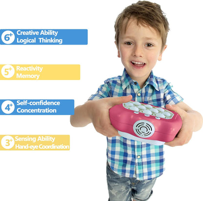 Pop The Target! Handheld Speed Pushing Game Machine: A Fun Multiplayer Game for Family. Fidget Game Toy for 6 7 8 9 10 11 12 Years Old Pink