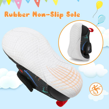 FEETCITY Baby First Walking Shoes Boys Girls Infant Sneakers Crib Shoes Breathable Lightweight Slip On Shoes