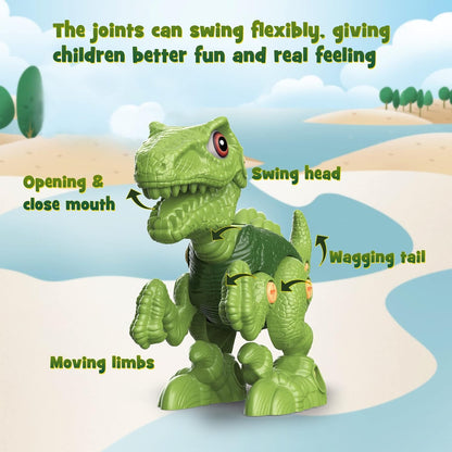 Laradola Dinosaur Toys for 4 5 6 7 8 Year Old Boys, Take Apart Dinosaur Toys for Kids 3-5 5-7 STEM Construction Building Kids Toy with Electric Drill, Party Birthday Gifts