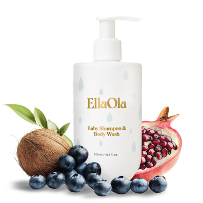 Tear Free Baby Shampoo & Body Wash - Organic, Hypoallergenic Baby + Kid Soap Hydrates & Nourishes