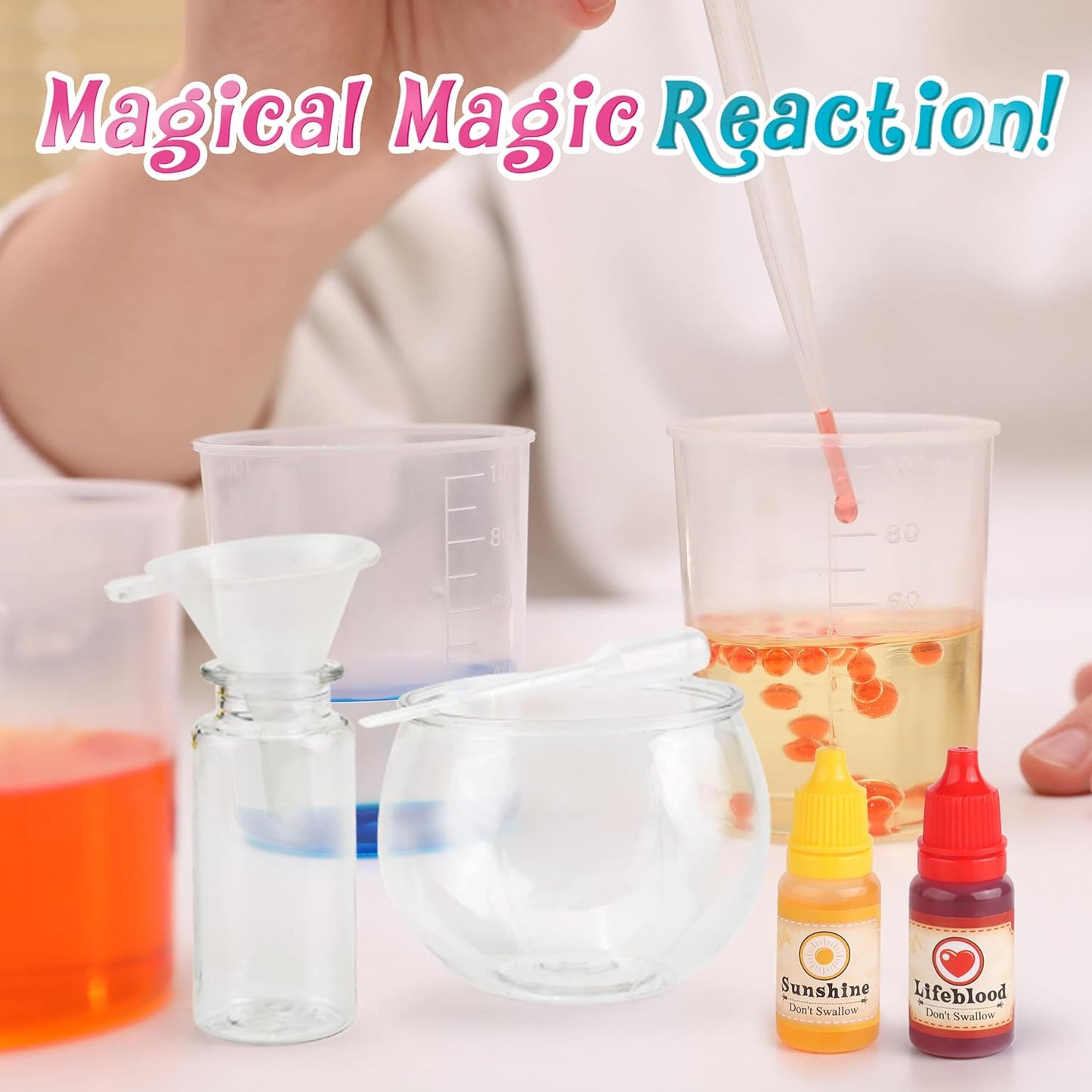 Fairy Magic Kit for Kids with 20PCS Magic Potion Bottles and Plate - Magical Fairy Making Craft Kit - Gift for Easter, Birthday, Art Crafts Toys for 8 9 10 11 Year Old Girl