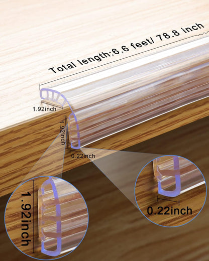 Baby Proofing,16.4ft(5M) Silicone Soft Corner Protectors with Pre-Taped Strong Adhesive, Edge Protectors for Sharp Corners of Cabinets, Tables