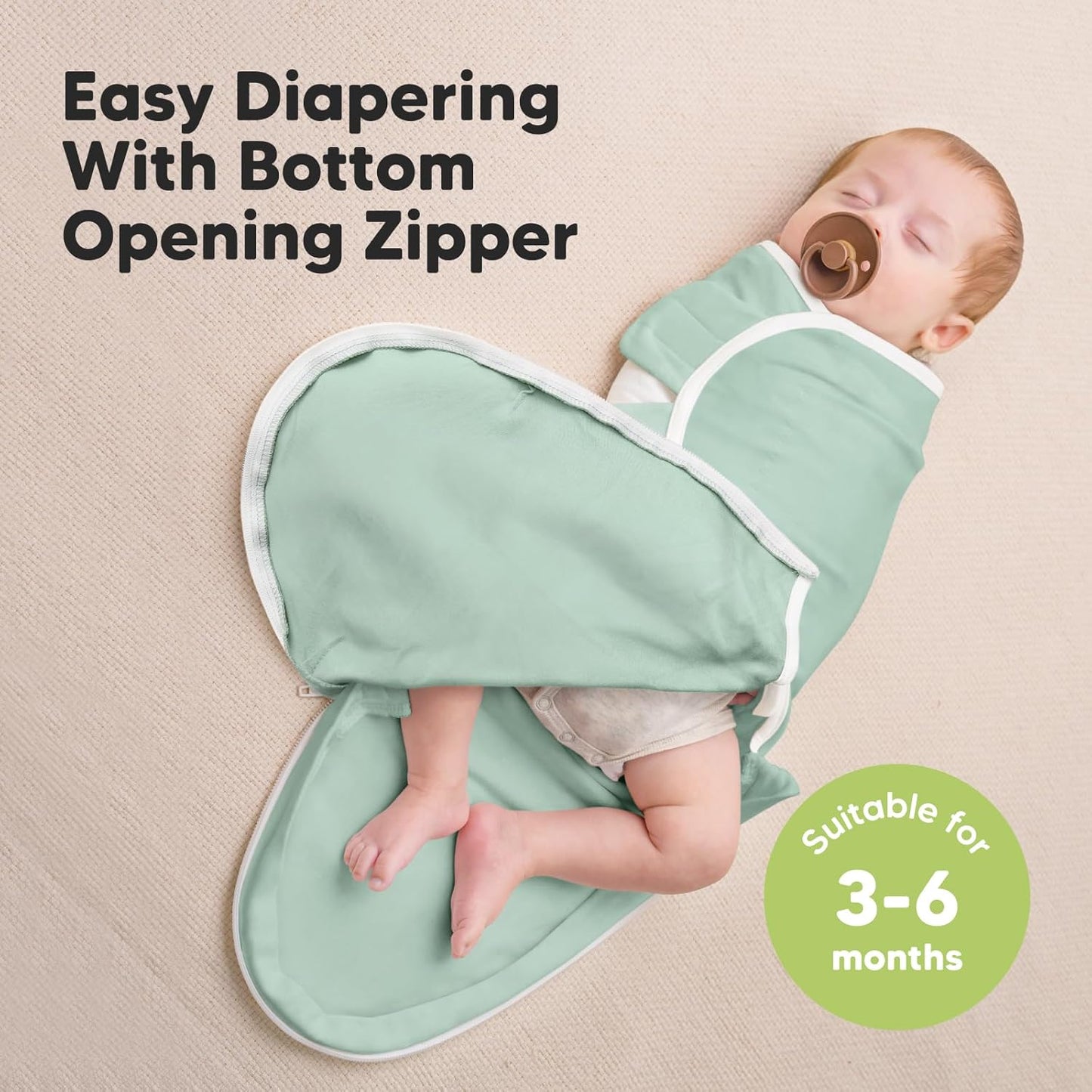 Baby Swaddle Sleep Sacks with Zipper - 3-Pack Swaddles for Newborns 3-6 Months, Infant, Baby Girls