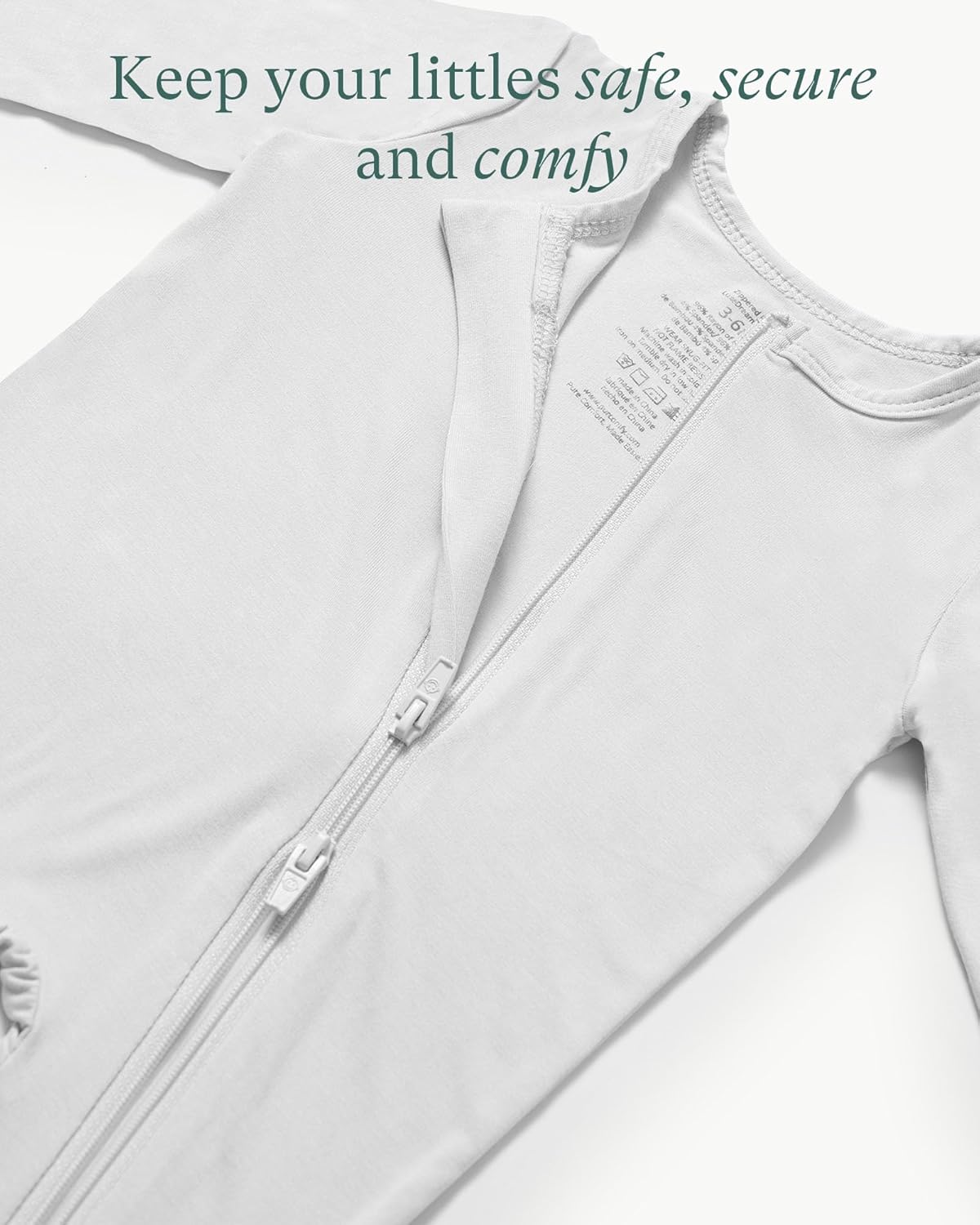 Baby Zipper Footie Pajamas, Supersoft Bamboo Rayon Baby Footed Pjs Boy Girl 0-3-6-9-18-24 Month Coverall Sleepers