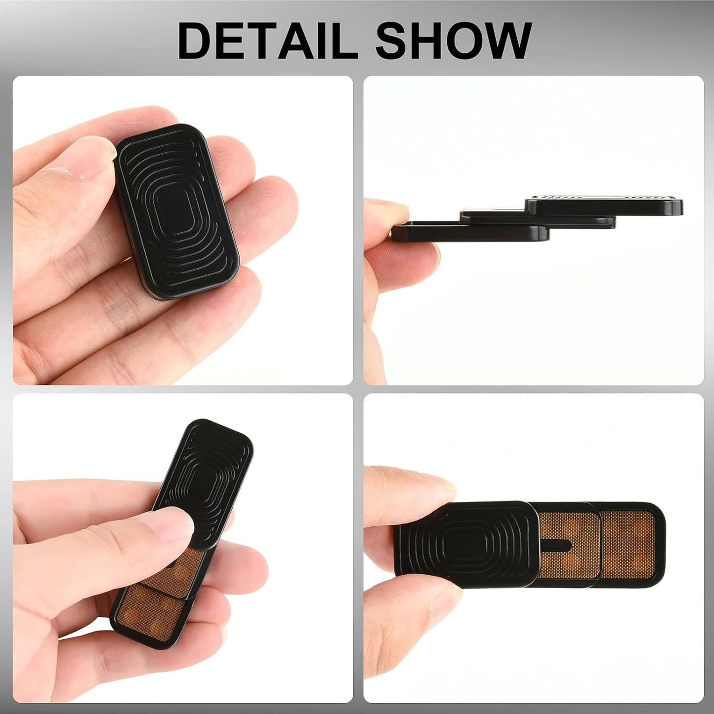 Magnetic Metal Fidget Slider Metal Fidget Toys Adults EDC Fidget Toys Magnet Fidget Stress Relief ADHD Toys Desk Toys for Office for Adults(Black CP3 Fidget Slider )