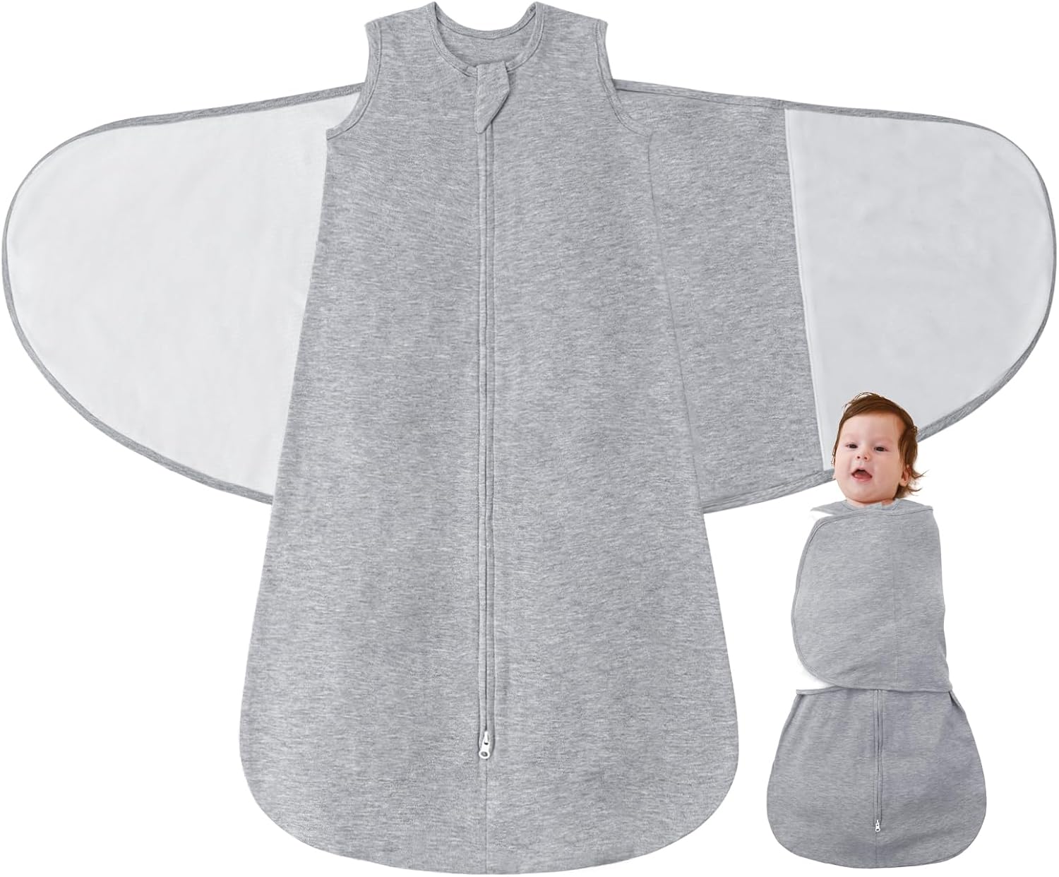 Baby Swaddle Sleep Sack 1.0 Tog 3-in-1 Cotton Baby Swaddle Blanket Wrap for Newborns 6-12 Months