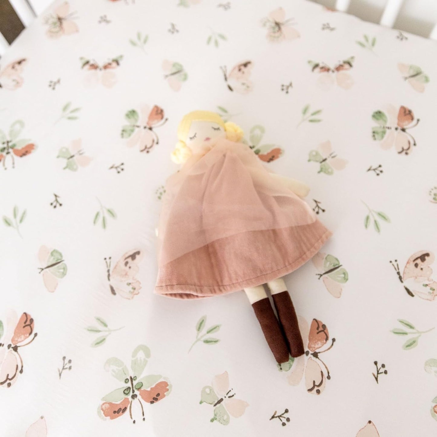 Crane Baby Crib Sheet - 100% Cotton, Breathable Fitted Sheet for Standard Crib Mattress (28"x 52")