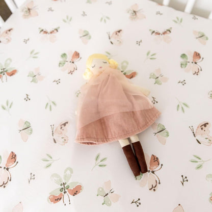 Crane Baby Crib Sheet - 100% Cotton, Breathable Fitted Sheet for Standard Crib Mattress (28"x 52")
