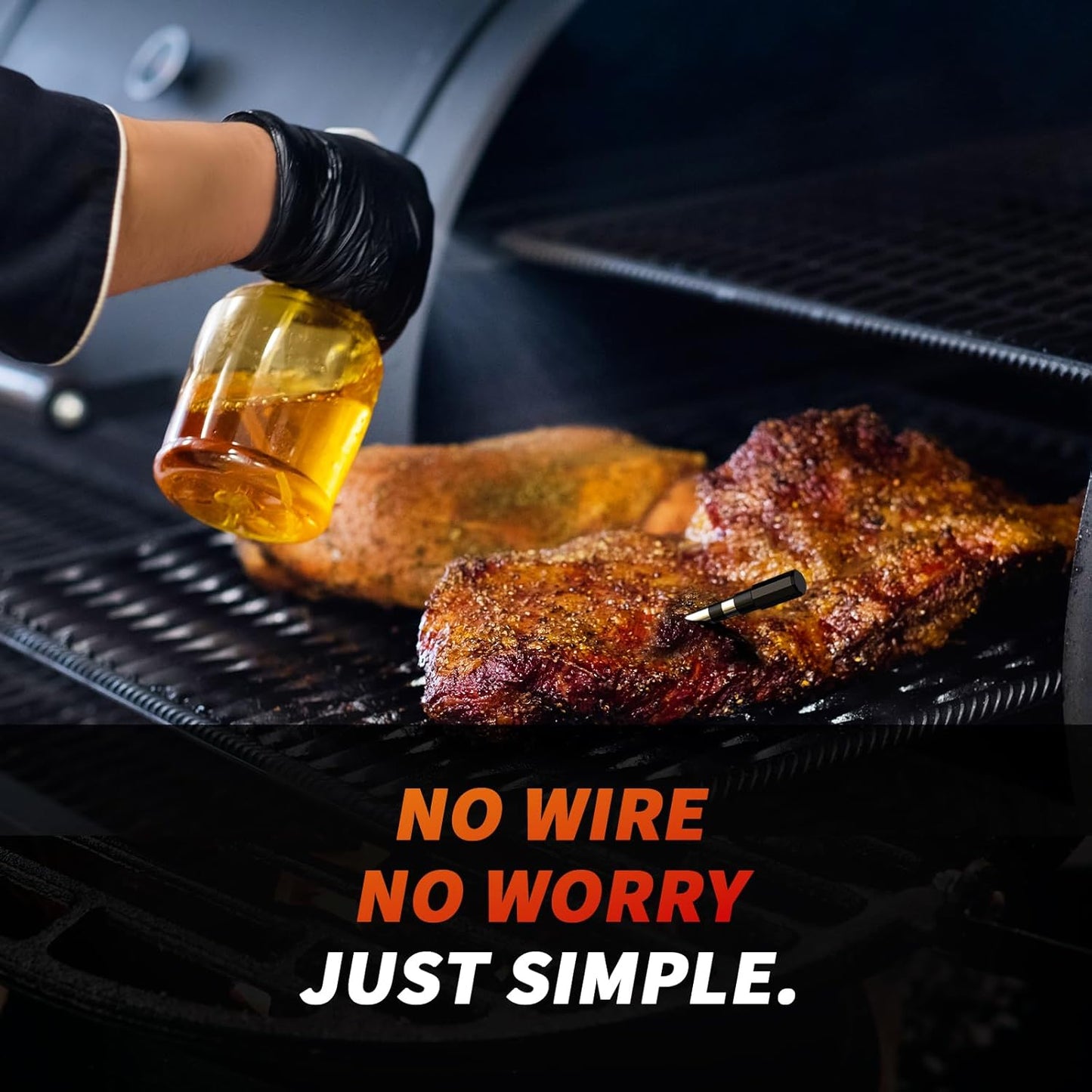 Meat Thermometer Digital Wireless, 800FT Long Range Bluetooth Cooking Thermometer, Food Thermometer