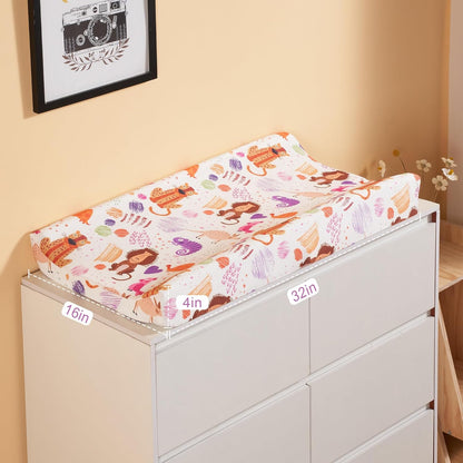 TILLYOU Baby Changing Pad Cover, Changing Table Cover for Girls Boys, Ultra Soft Breathable, 2 Pack Animal Graffiti & dot Printing