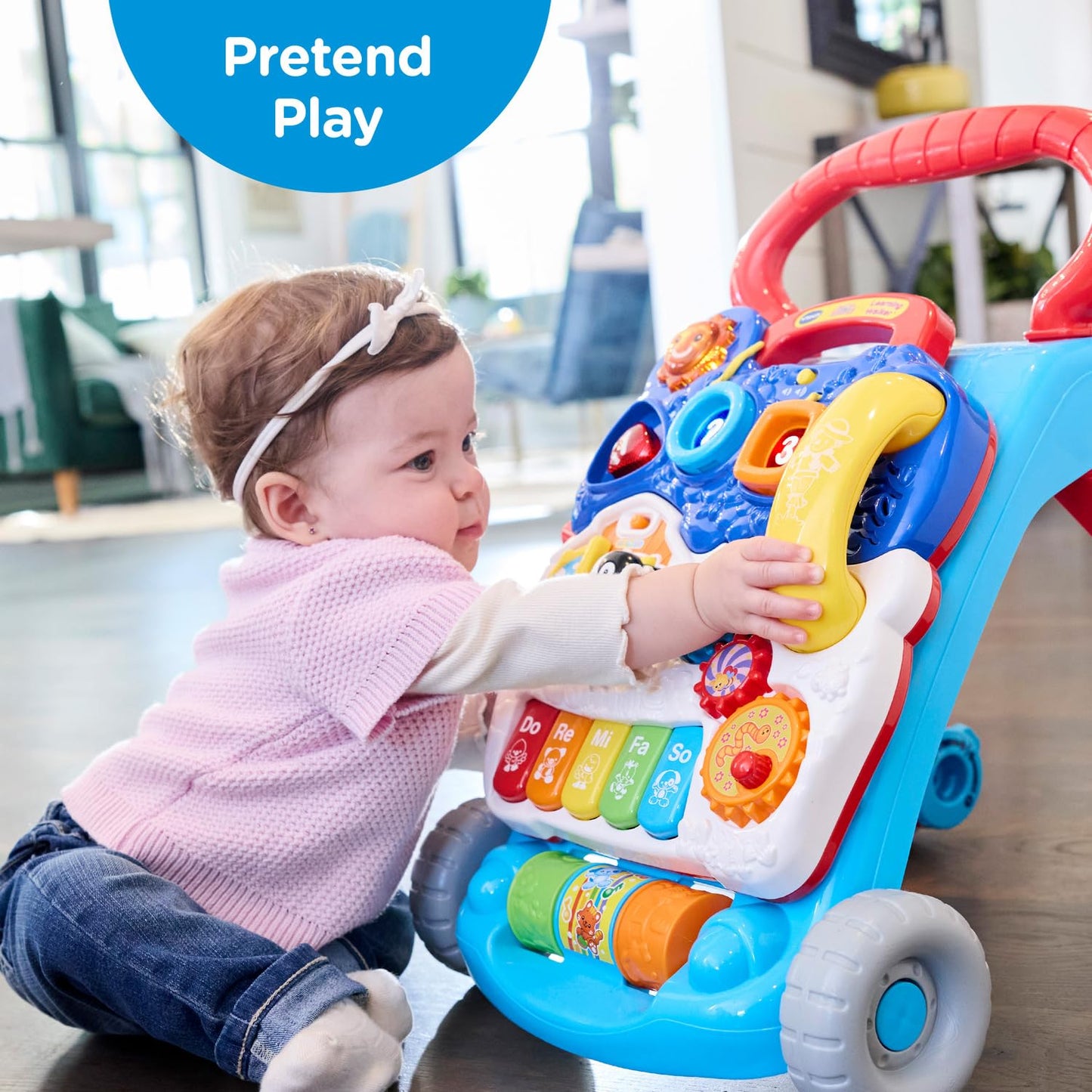 VTech Sit-to-Stand Learning Walker (Frustration Free Packaging), Blue