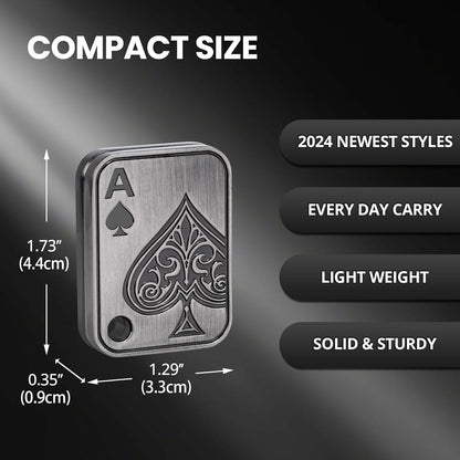 EDCFANS Fidget Sliders, Metal Fidget Toys Adults, Magnet Fidget Toys for Anxiety ADHD, EDC Fidgets Push Poker Card, Stress Relief Desk Toys for Office, Cool Gadgets Gifts for Teens Men