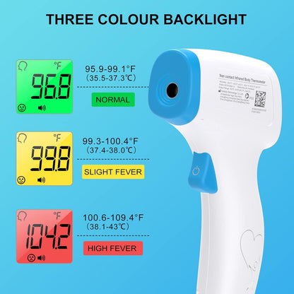 Digital Thermometer for Adults and Kids, No Touch Forehead Thermometer for Baby, 2 in 1 Body