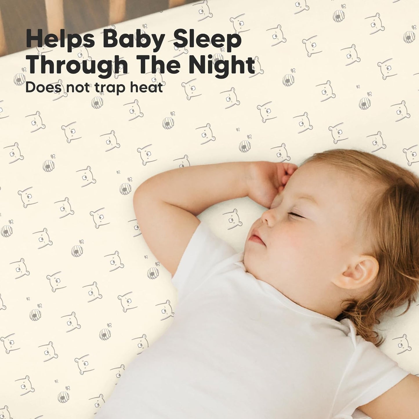 2-Pack Mini Crib Sheets Fitted - 38x26 Pack N Play Sheets for Pack and Play Mattress, Organic