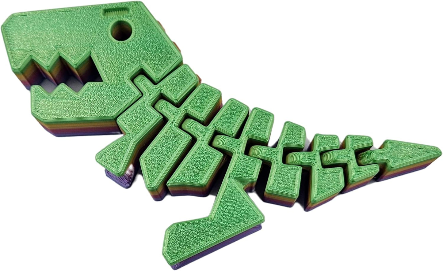 Rexi Collectible Figurine - Stress Relief, Autism, ADHD - Flexible Dinosaur - Articulating Joints (Rainbow)
