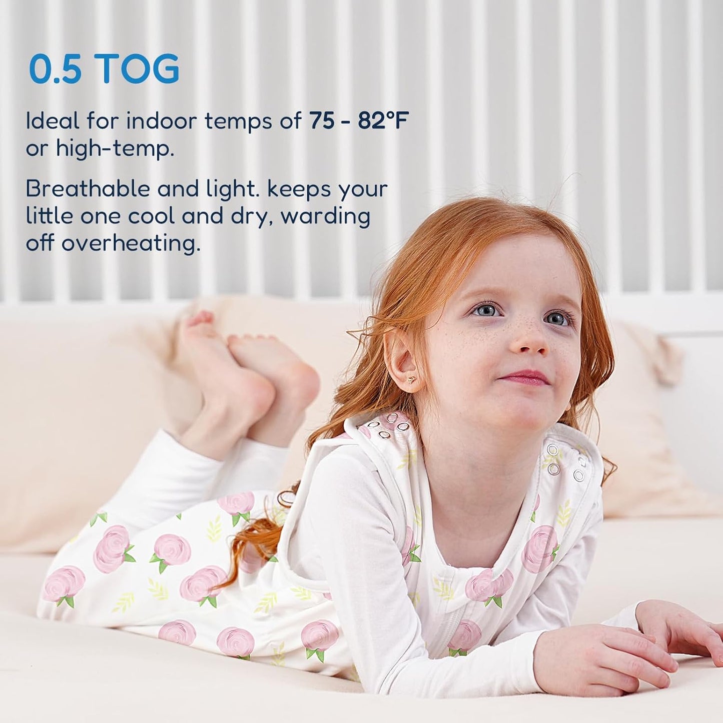 TotAha Toddler Sleep Sack with Legs, 0.5 TOG Light and Soft Baby Sleeping Bag, Walker Sleep Sack
