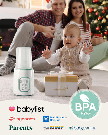GROWNSY Baby Bottle Warmer, 8-in-1 Fast Baby Milk Warmer with Timer for Breastmilk or Formula