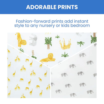 Delta Children Fitted Crib Sheets for Girls and Boys - Crib Sheet for Standard Crib and Toddler