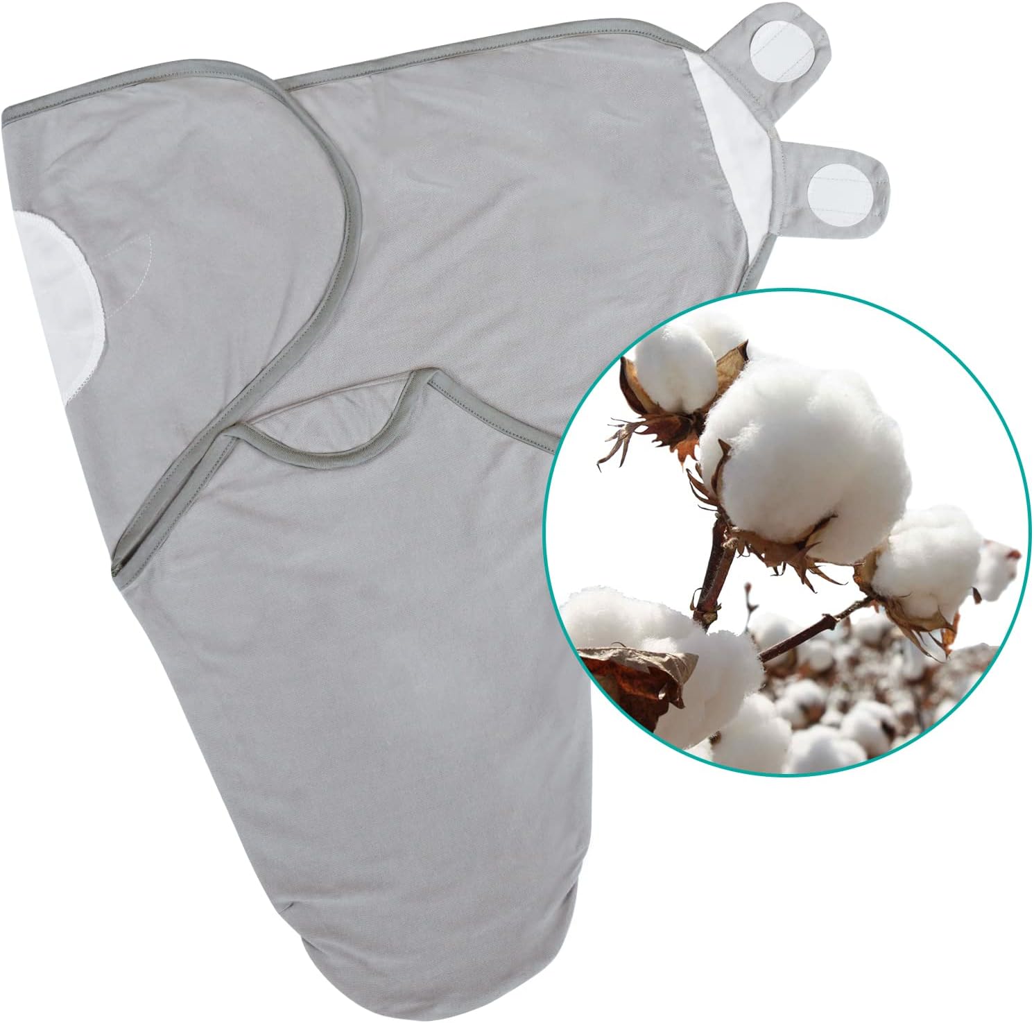 Biloban Baby Swaddles 0-3 Months for Boy & Girl, Cotton Swaddle Blanket, Newborn Essentials, Grey &